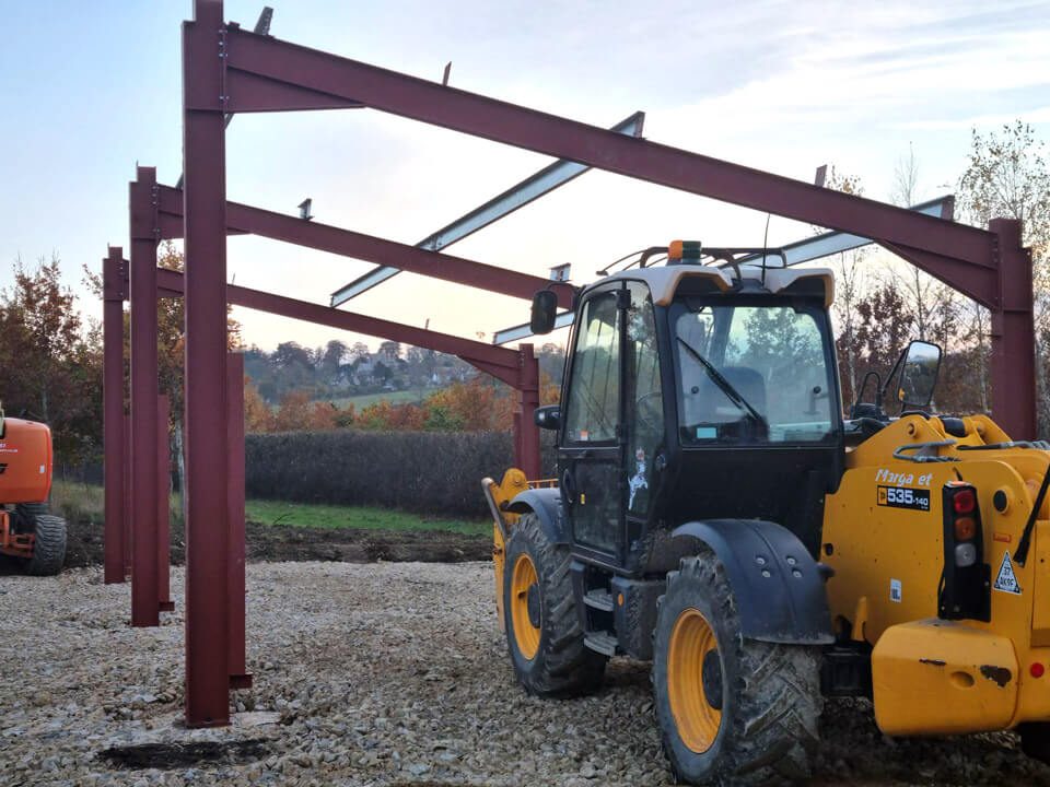 Beckley steel framed lean-to