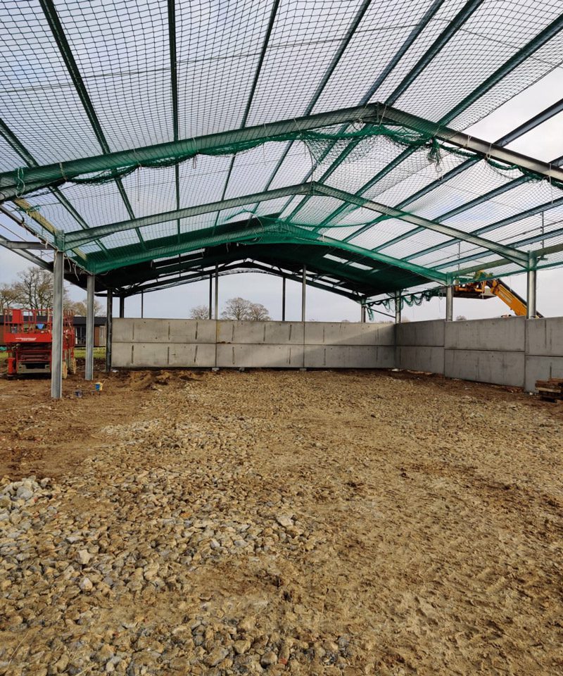 Cattle shed build in Buckinghamshire